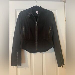 Joie Black Moto-Style Jacket-Sz M